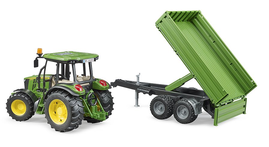 bruder bruder John Deere Traktor 5115M mit Kippanhänger