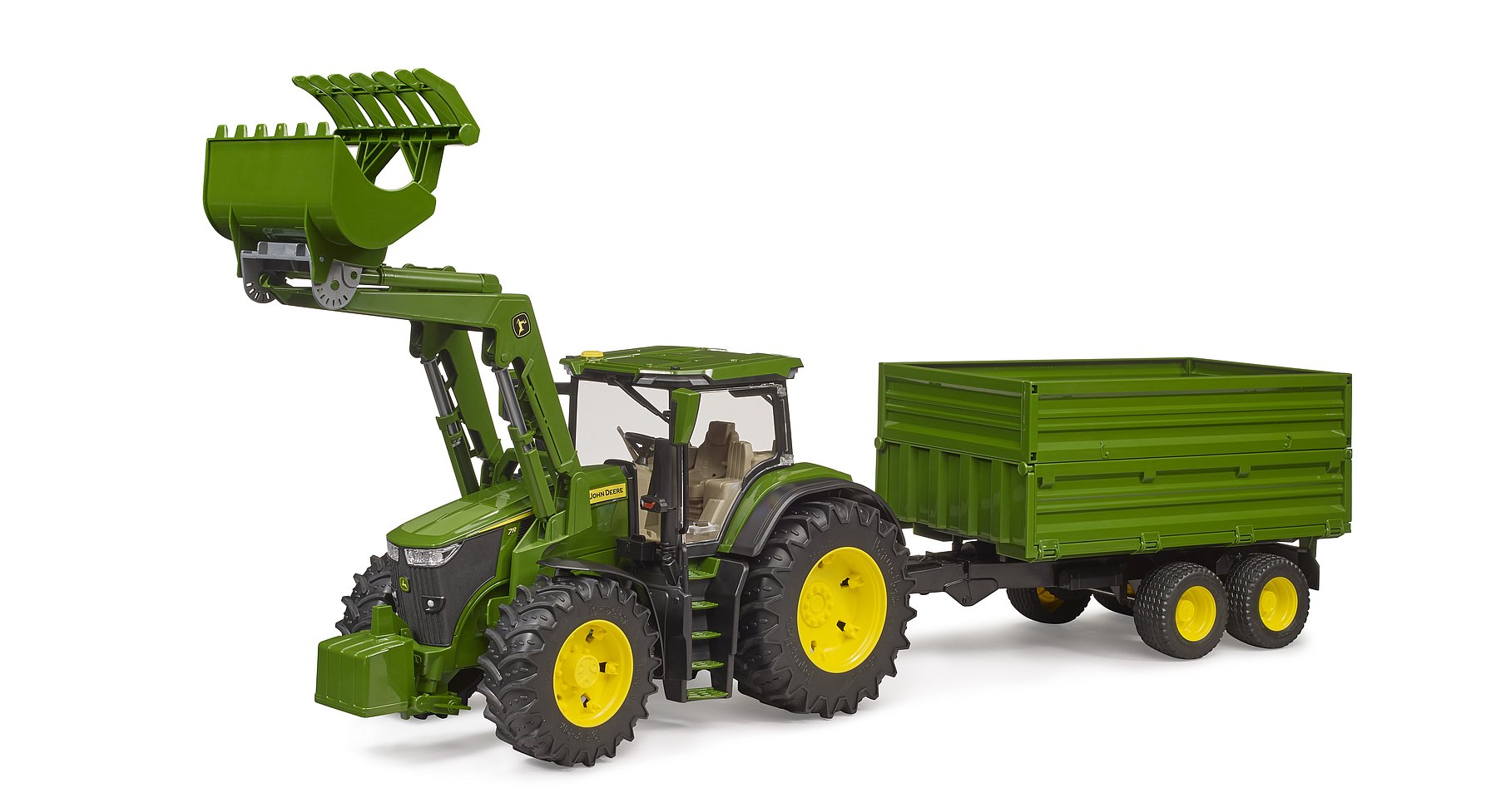 bruder bruder John Deere 7R 350 mit Frontlader + Kippanhänger