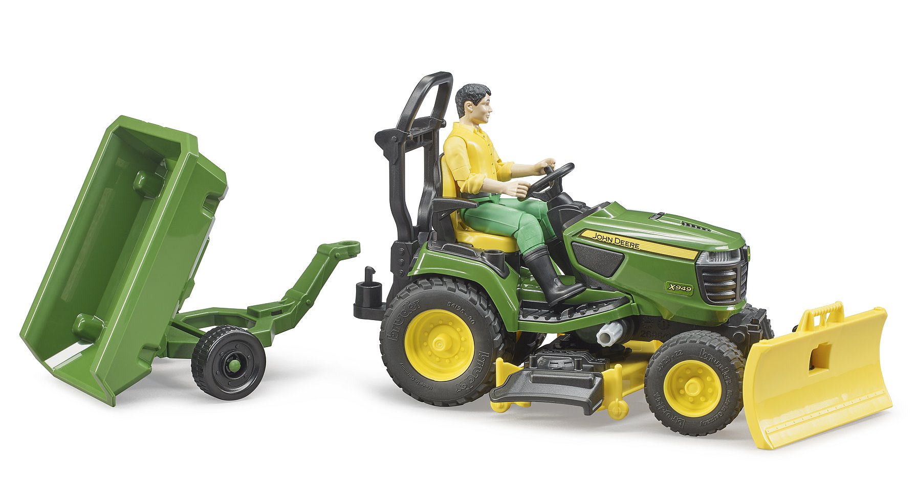 bruder bruder BWorld John Deere Rasentraktor mit Anhänger