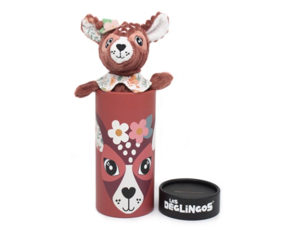 ELIS DESIGN Les Déglingos Kleines Plüschtier in Geschenkbox - Assortierte Tierdesigns