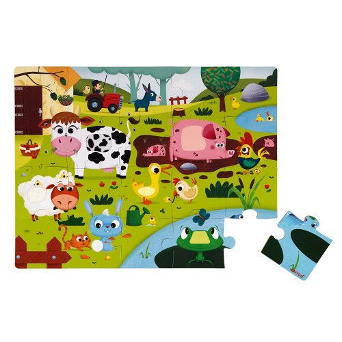 Janod Haptik-Puzzle Bauernhof 20 Teile