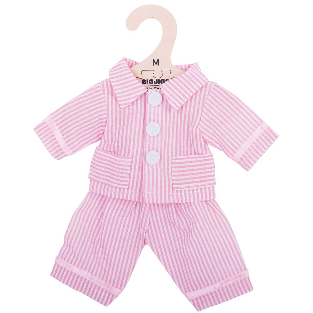 Bigjigs Toys Bigjigs Toys Puppenkleidung - Rosa Pyjamas