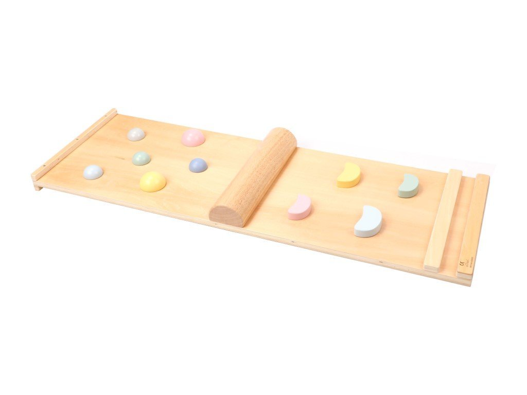 ELIS DESIGN eliNeli 2in1 Pikler-Dreieck + Montessori-Brett - Pastellfarben