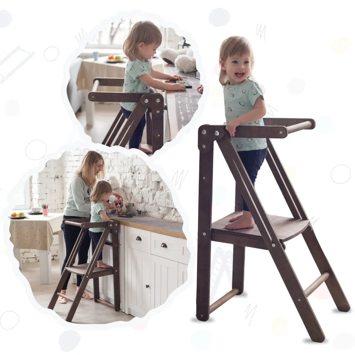 goodevas Goodevas Montessori-Möbel: Tritthocker aus Holz für Kinder