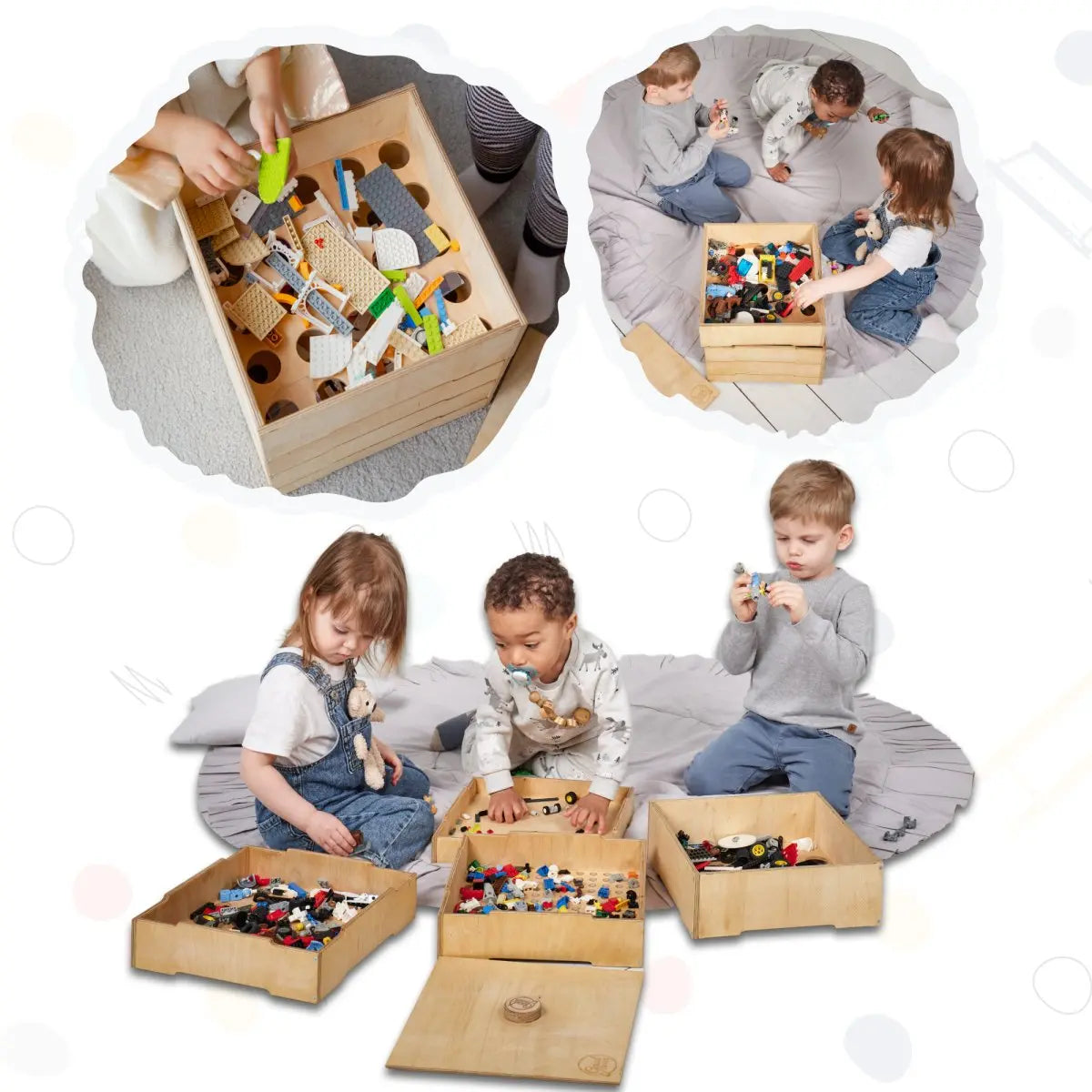 goodevas Magische Holzsortierbox für LEGO: Alles an seinem Platz mit einem Schütteln! 🪄🌟