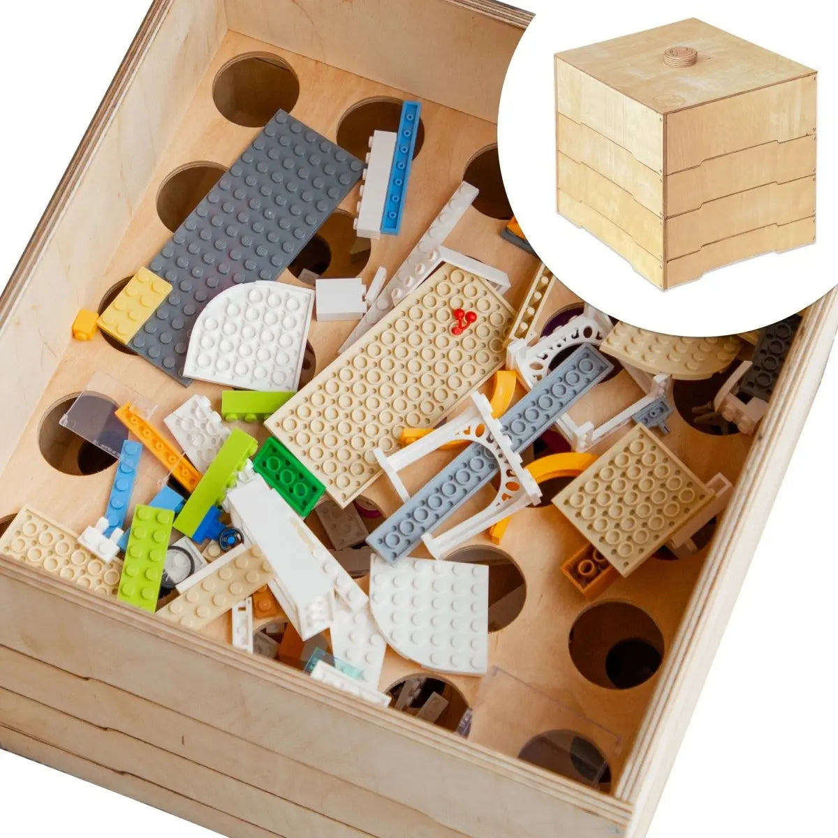 goodevas Magische Holzsortierbox für LEGO: Alles an seinem Platz mit einem Schütteln! 🪄🌟