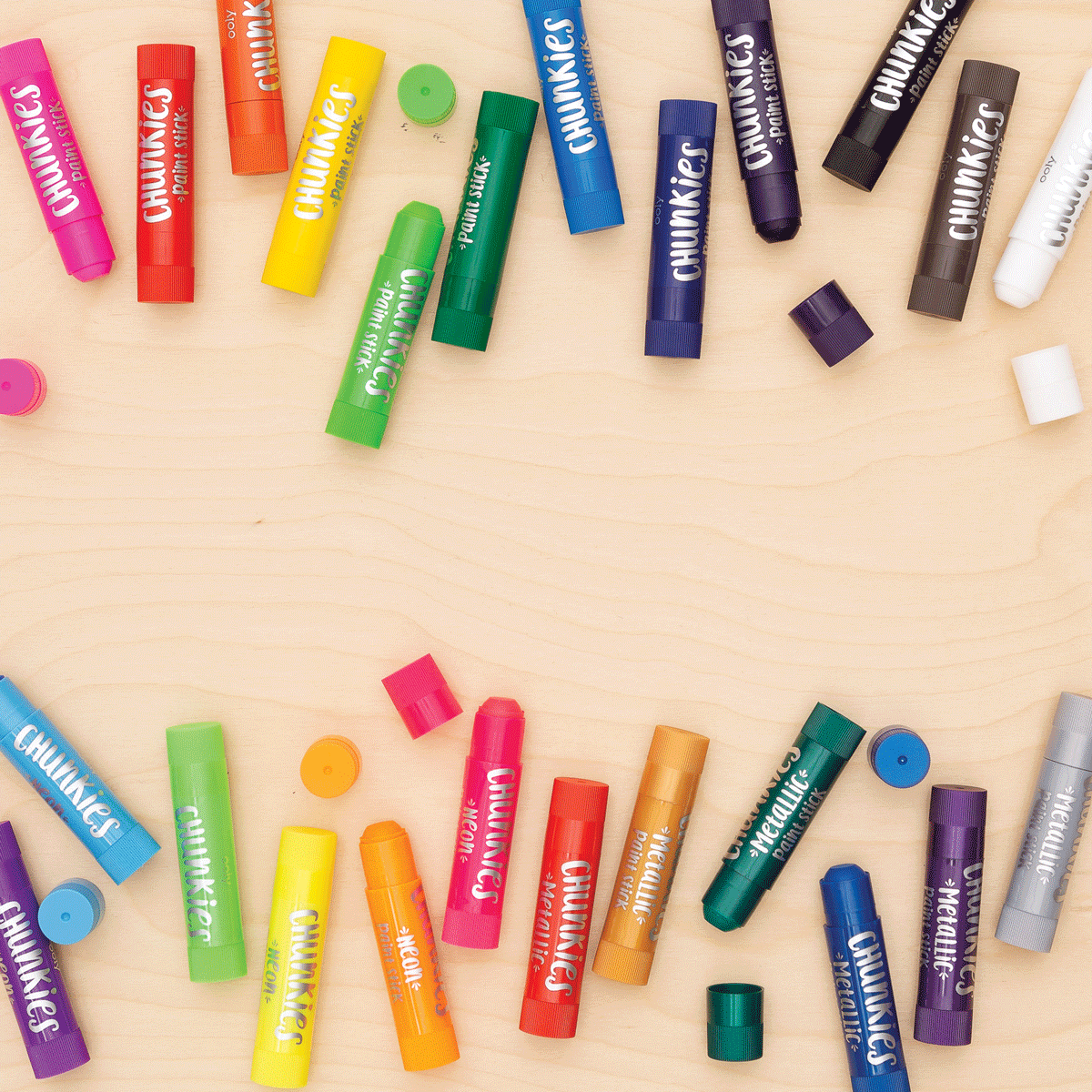 Stylos à colorier colorful chunkies pour enfants - 24 couleurs