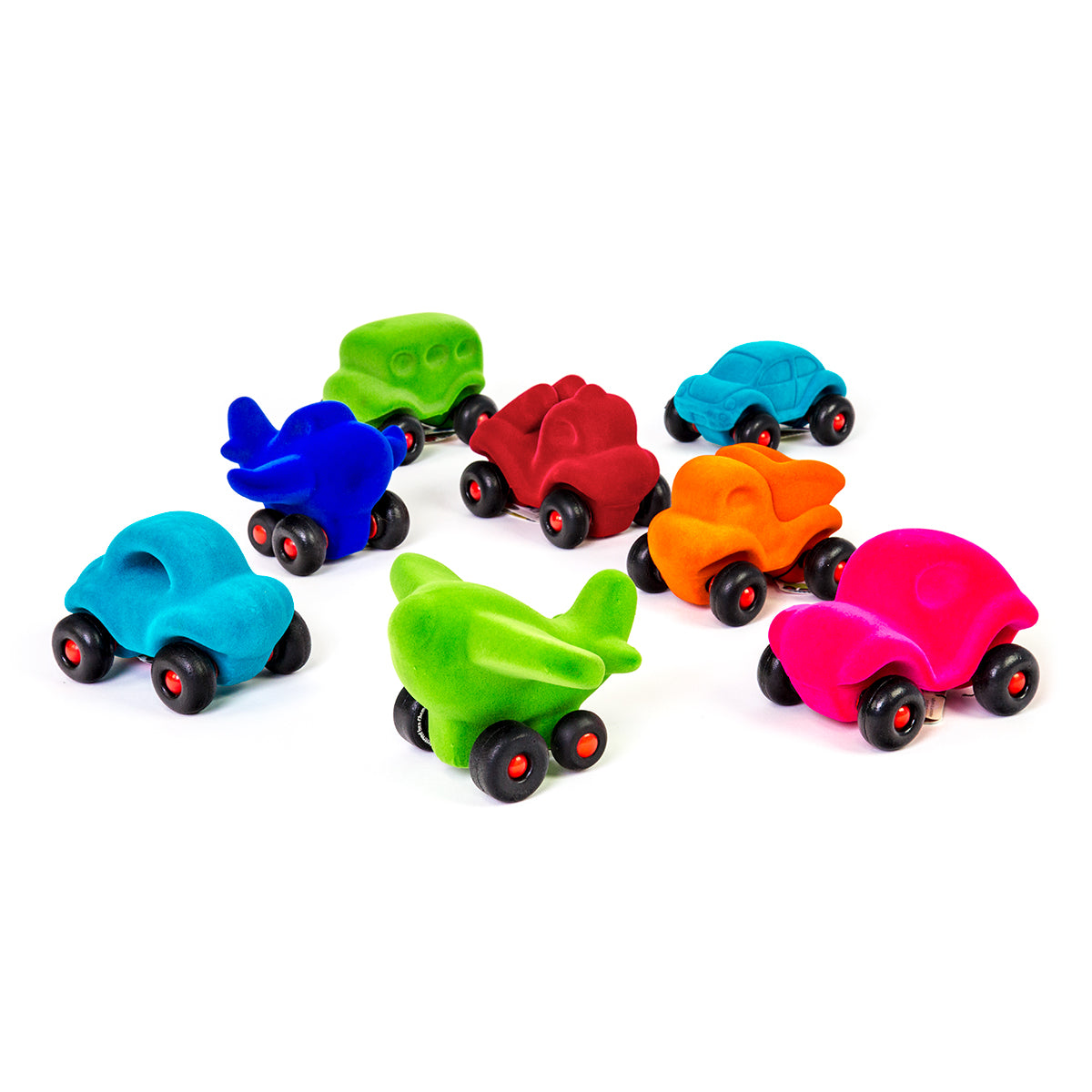 Rubbabu Kleine Fahrzeuge (Set mit 8)