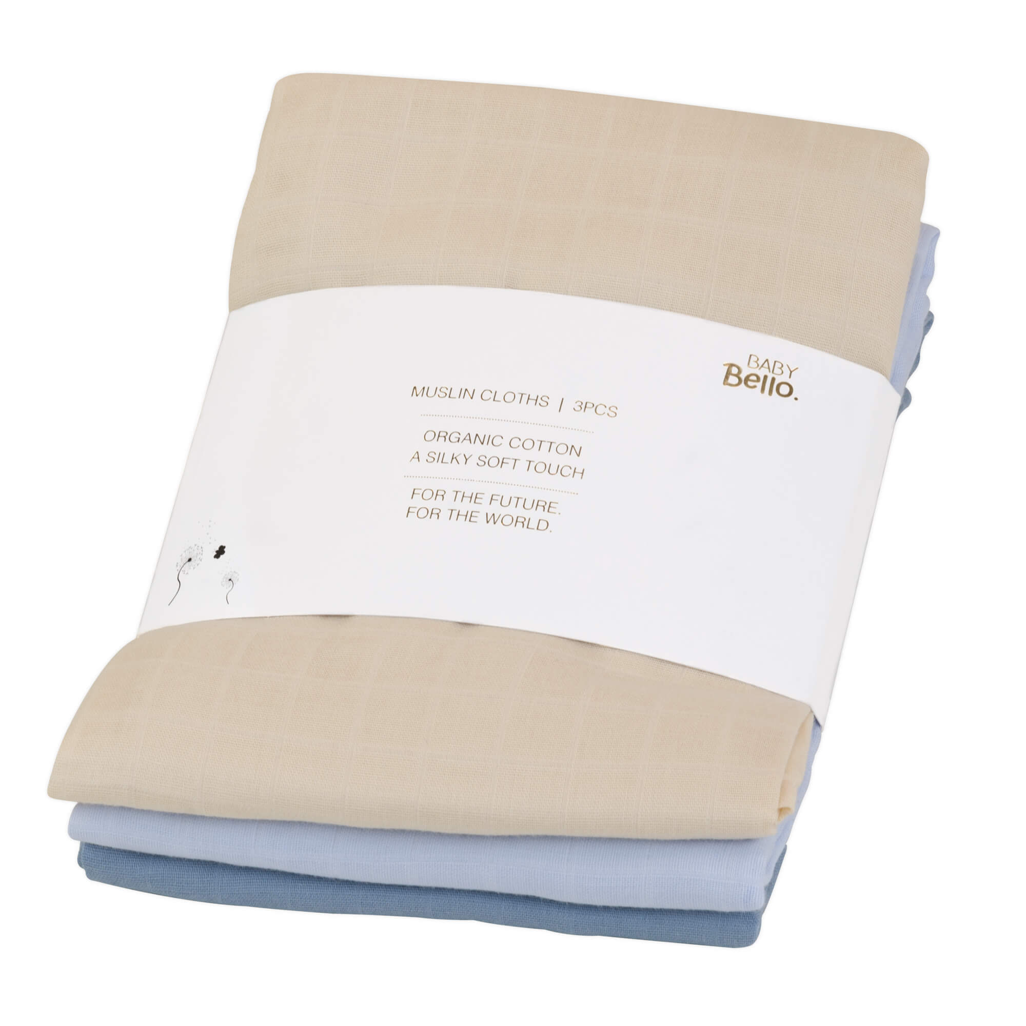 Baby Bello "Cashmere Blue Baby Bello Hydrophilic Cloths: Soft Clouds for Your Little One 💙"