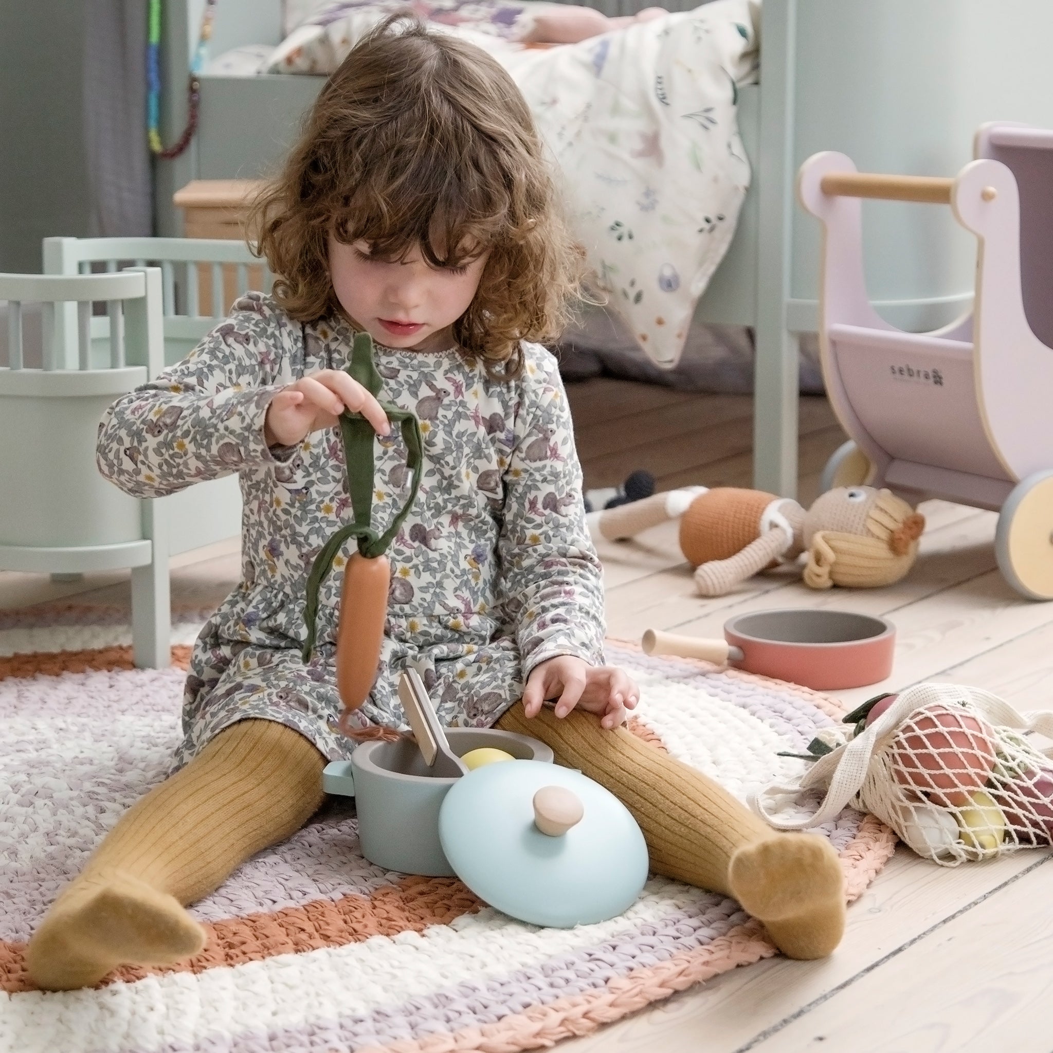 Sebra Kinder Küchengeräte-Set - Sebra Play - Warm grey
