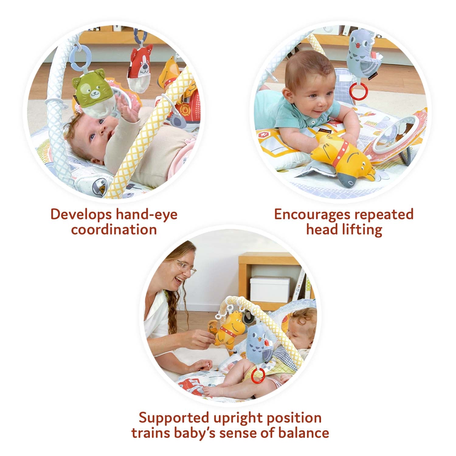 Baby-Spielmatte mit Sitzfunktion: Förderung der motorischen Entwicklung und  sensorischen Erkundung.