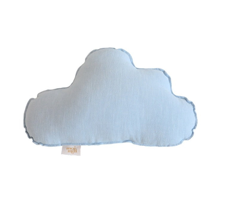 moimili Wolkenkissen aus Leinen „Baby Blue“ - Süße Ergänzung für jedes Kinderzimmer