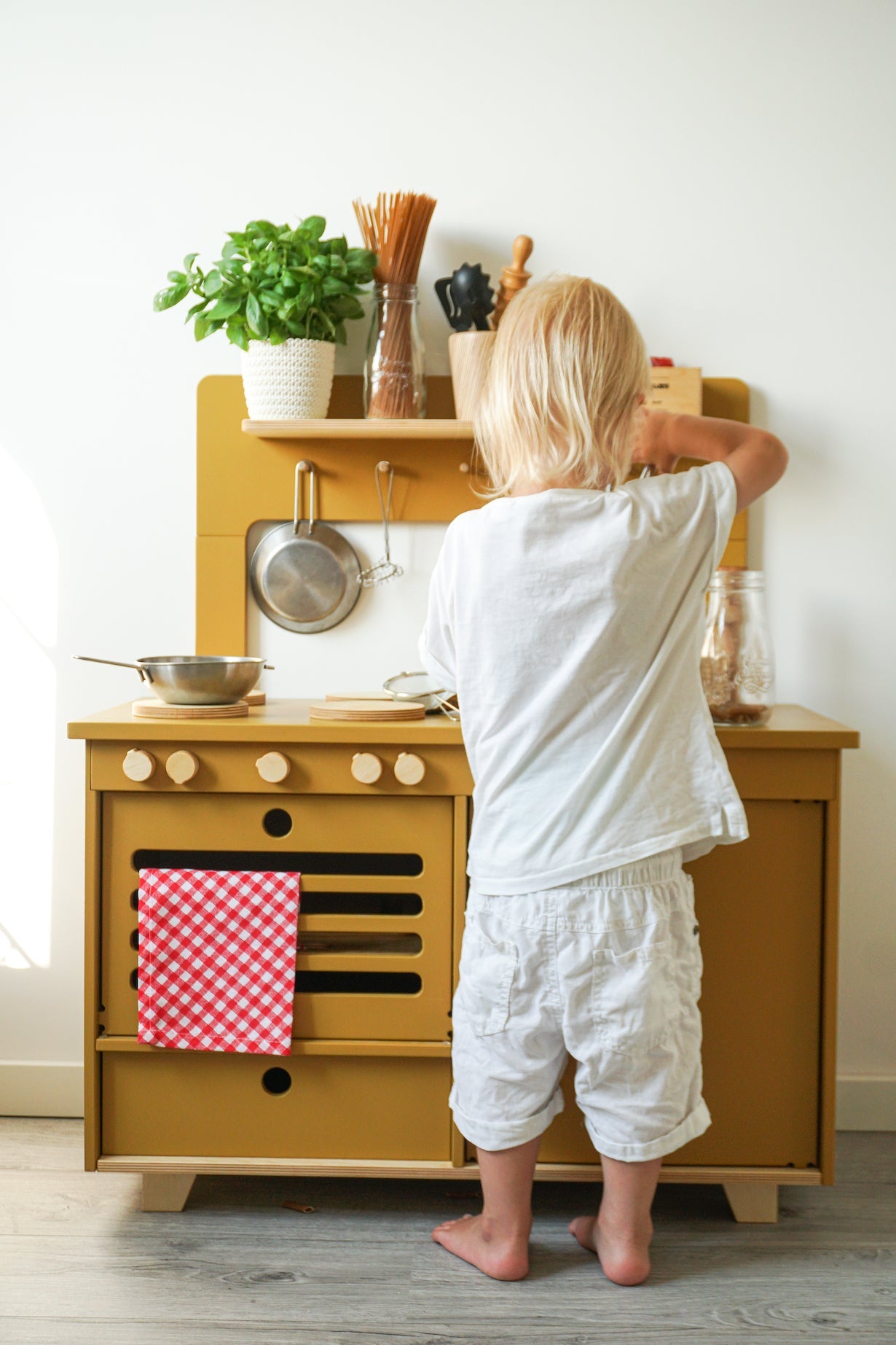 Midmini Mustard holz spiel Kitchen - Kinderzimmermöbel & Baby Spielzeugaktivitäten für den ultimativen Spielspaß