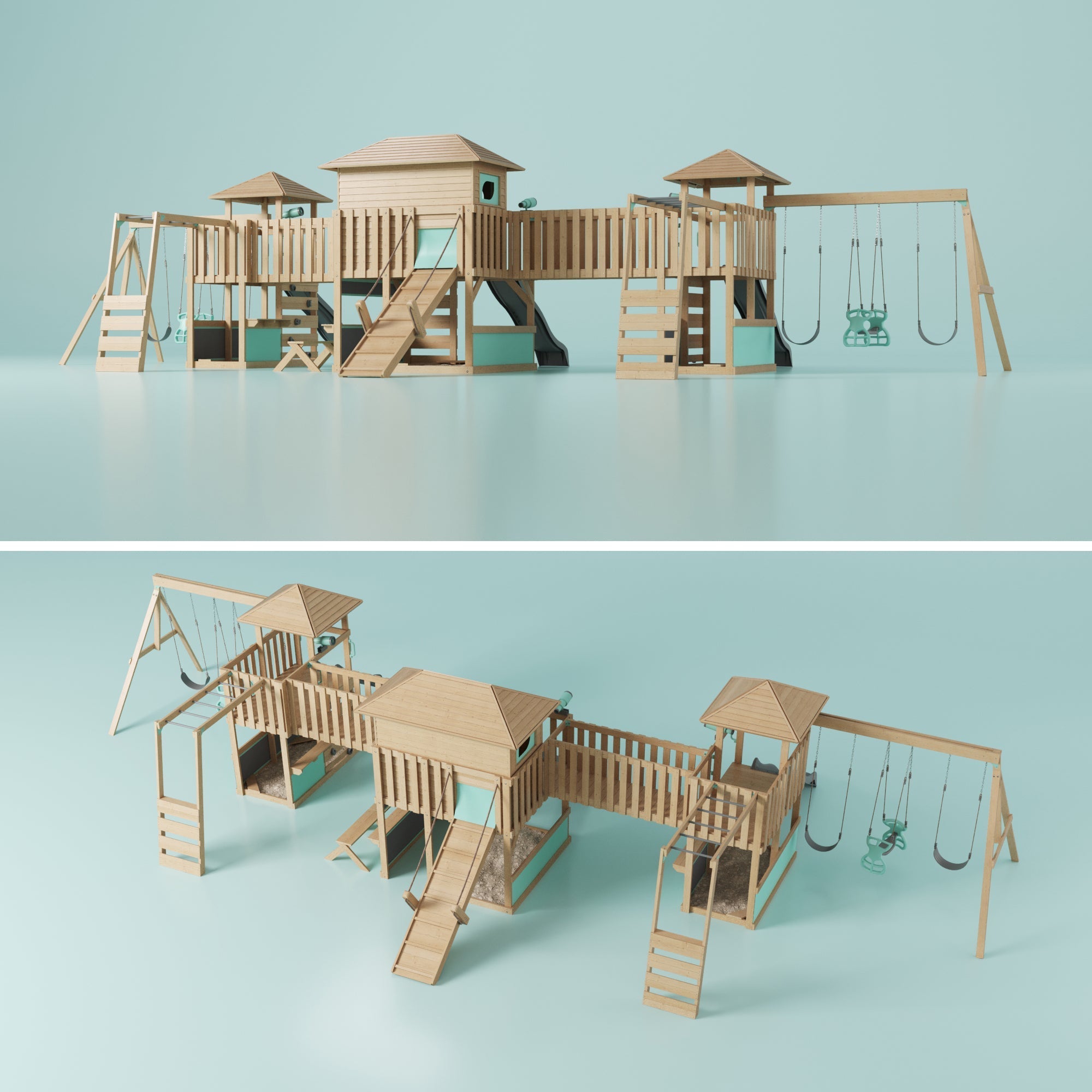 Petit Seal Giga Giraffe Lodge Spielturm beeindruckende Spielgerät grenzenloser Spaß mit 2 Monkeybars`s