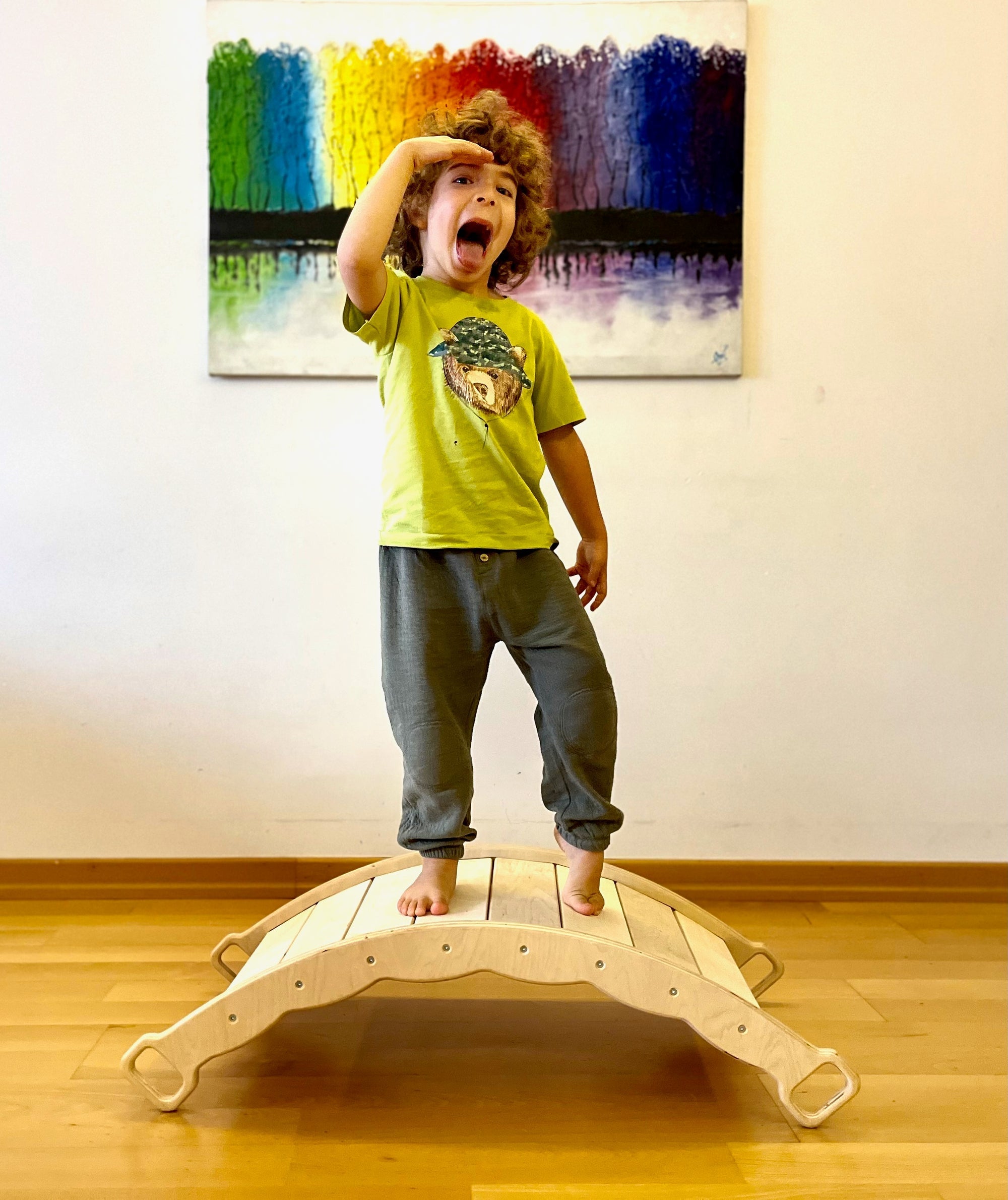Planche d'équilibre en bois pour enfant - A partir de 4 ans - sport