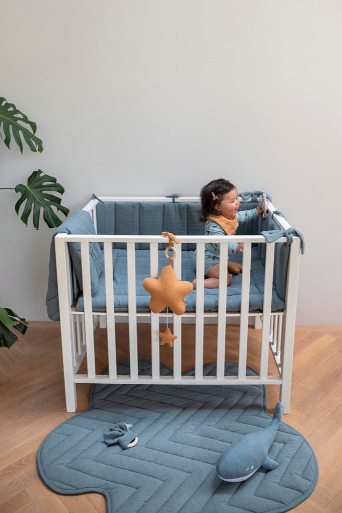 Trixie Gemütliches Nestchen für Kinderbett und Laufgitter - Bliss Petrol 🛌✨ Schütze dein Baby mit Stil! 🌟