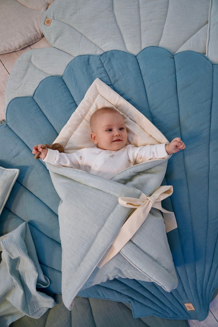 Guscio di lino Corno per bebè - Morbida coperta per avvolgere e  ricevereSabbia