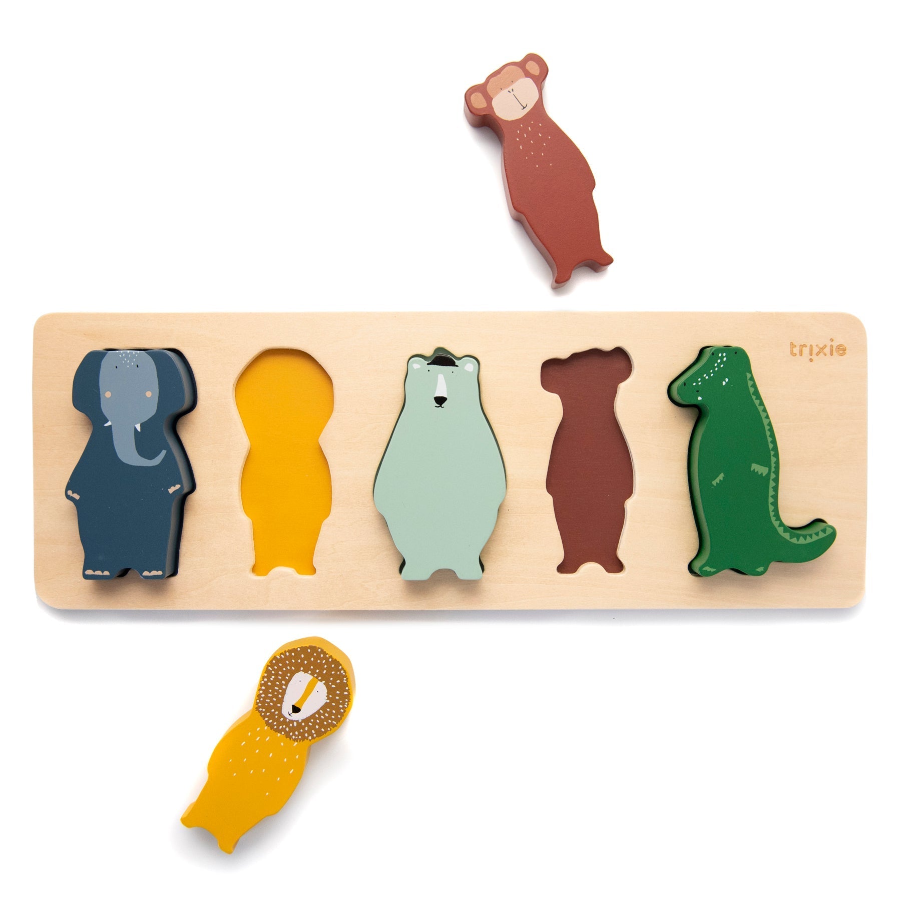 Trixie Tiere-Zauber-Holzpuzzle: Farbenfroher Spielspaß für die Kleinsten! 🐘🌈