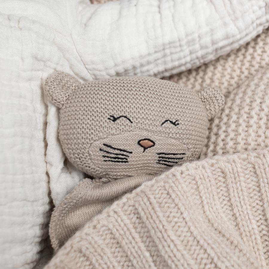 Baby Bello "Enchanting Otter Love: Organic Cuddle Blanket by Baby Bello"