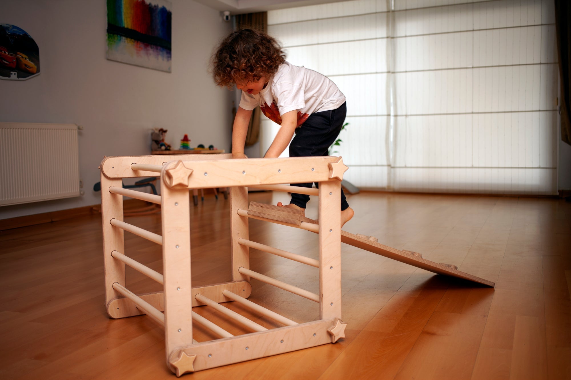 kidodido Kletter-Triangel & drehbare Rampe - Montessori-Spielzeug