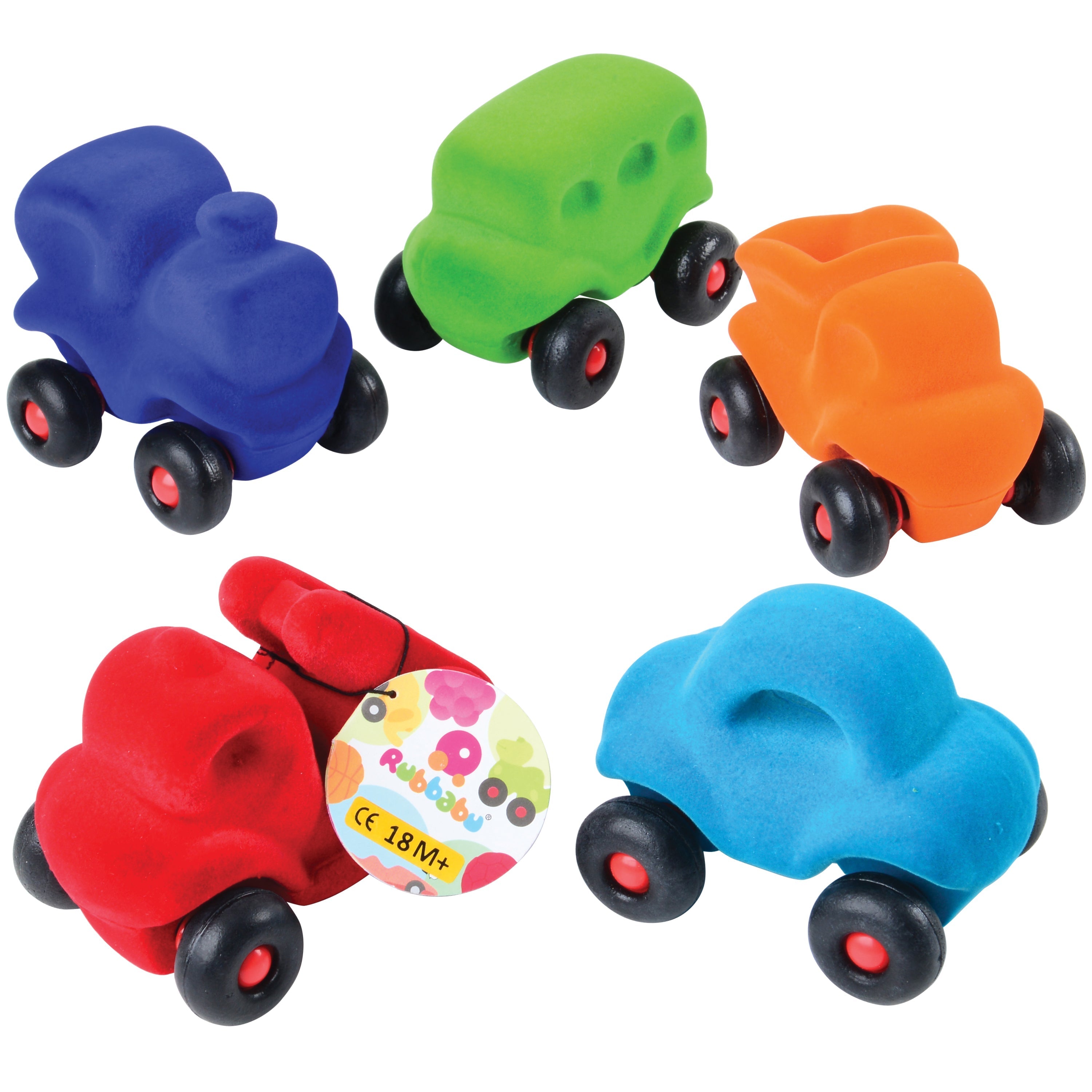 Rubbabu Kleine Fahrzeug-Set mit 5 Stück