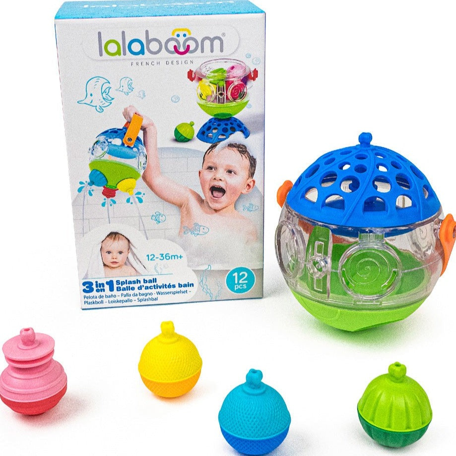 Lalaboom Lalaboom Badespielzeug Splashball und Perlen 12 Stück
